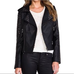Lovers + Friends Vegan Moto Leather Jacket Vest